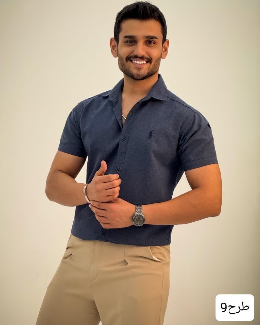 پیراهن مردانه استین کوتاه پلاس_کد4291