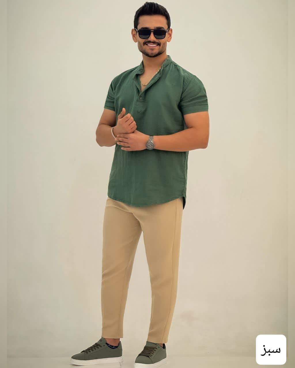 پیراهن ساده مردانه دبل فیس_کد4305