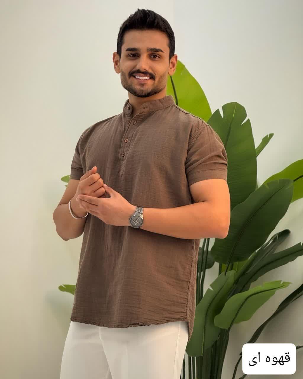 پیراهن ساده مردانه دبل فیس_کد4305
