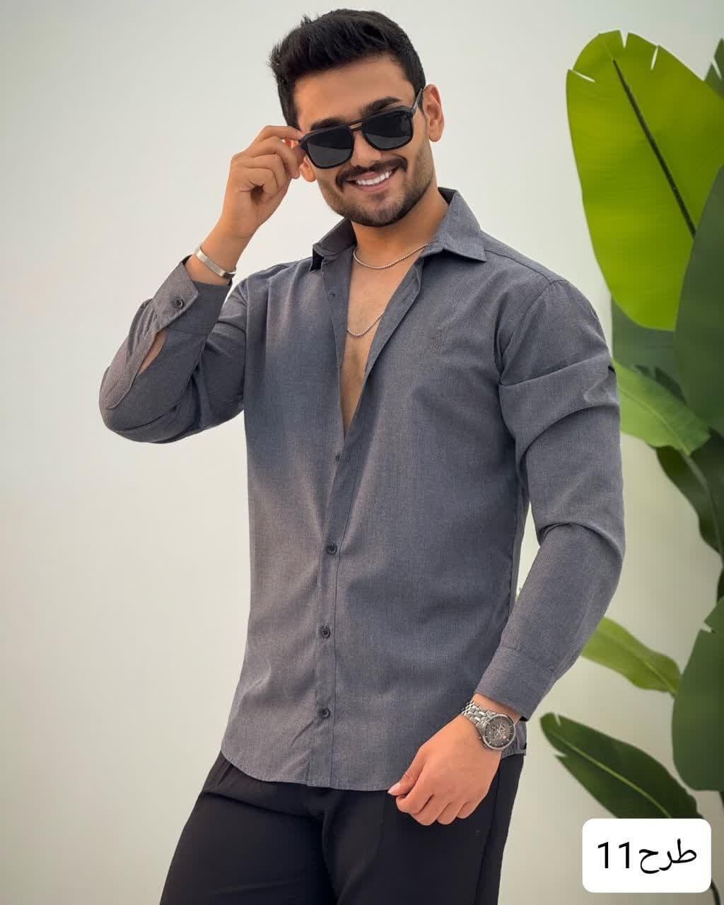 پیراهن مردانه استین بلند پلاس_کد4307
