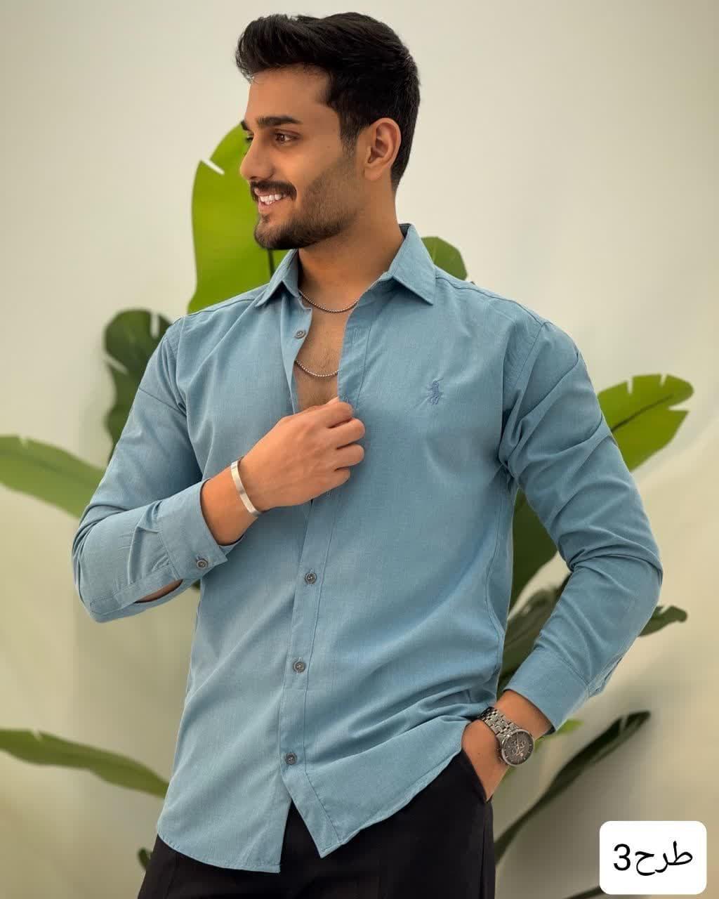 پیراهن مردانه استین بلند پلاس_کد4307