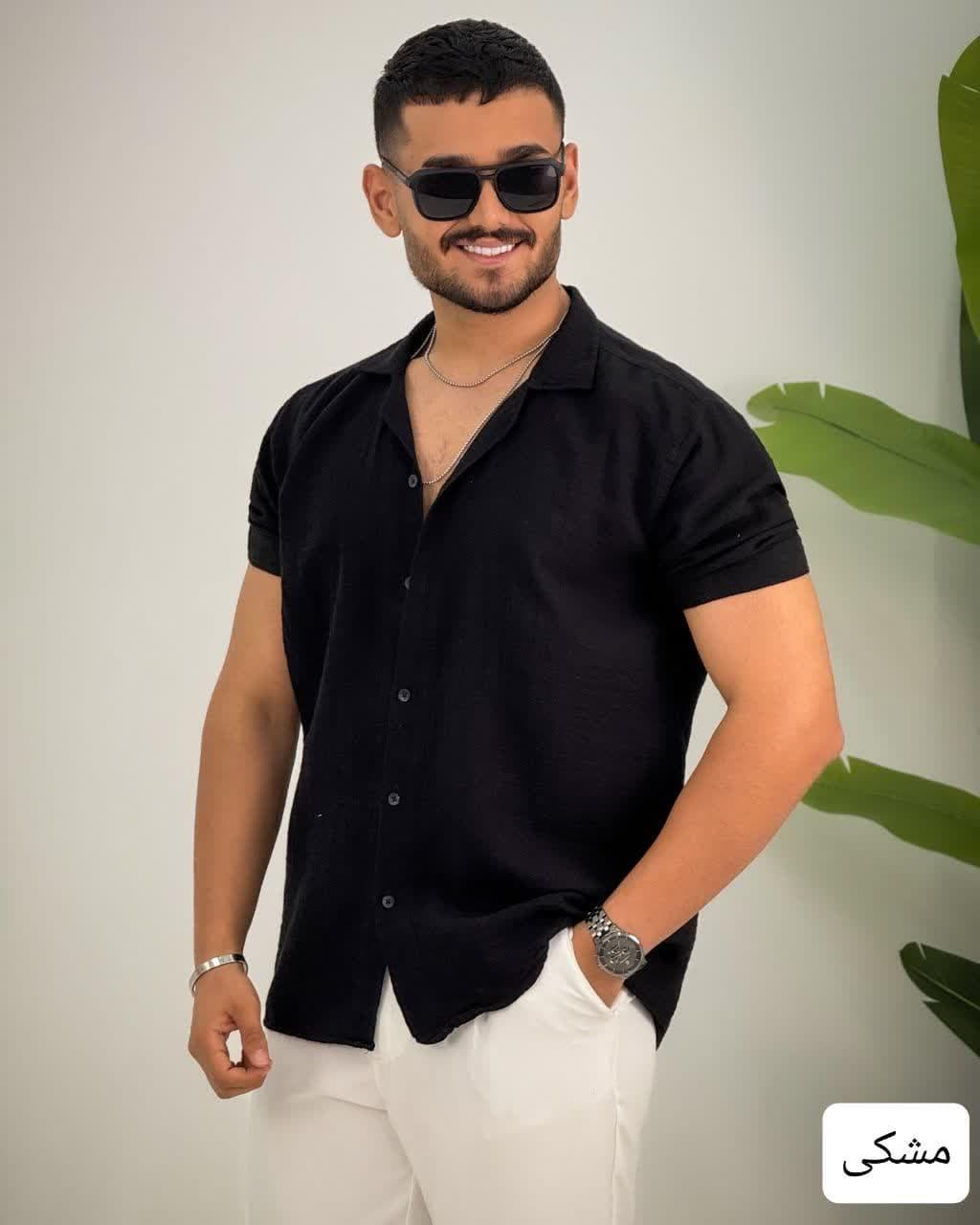 پیراهن مردانه ساده دبل فیس_کد4406