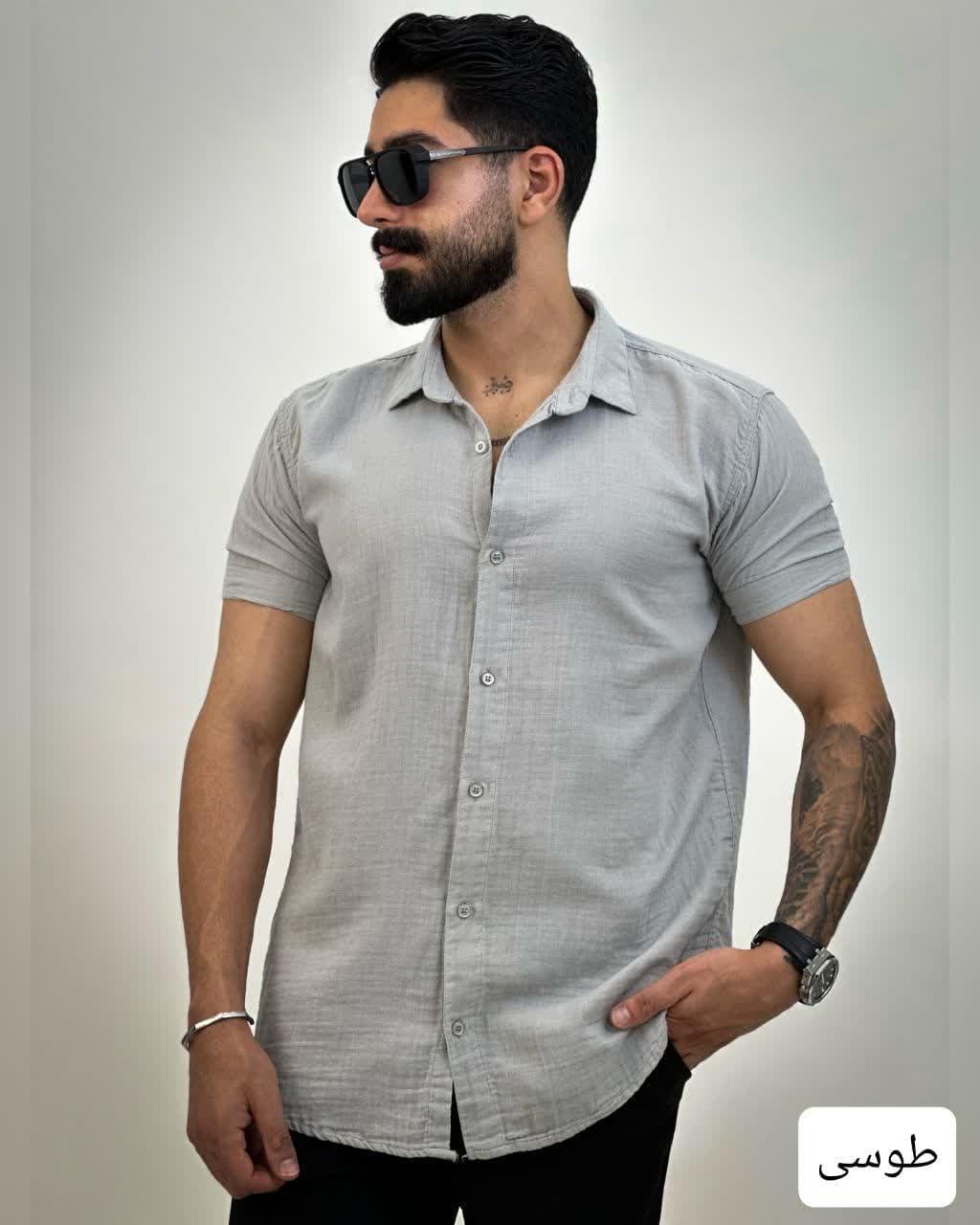 پیراهن مردانه ساده دبل فیس_کد4415