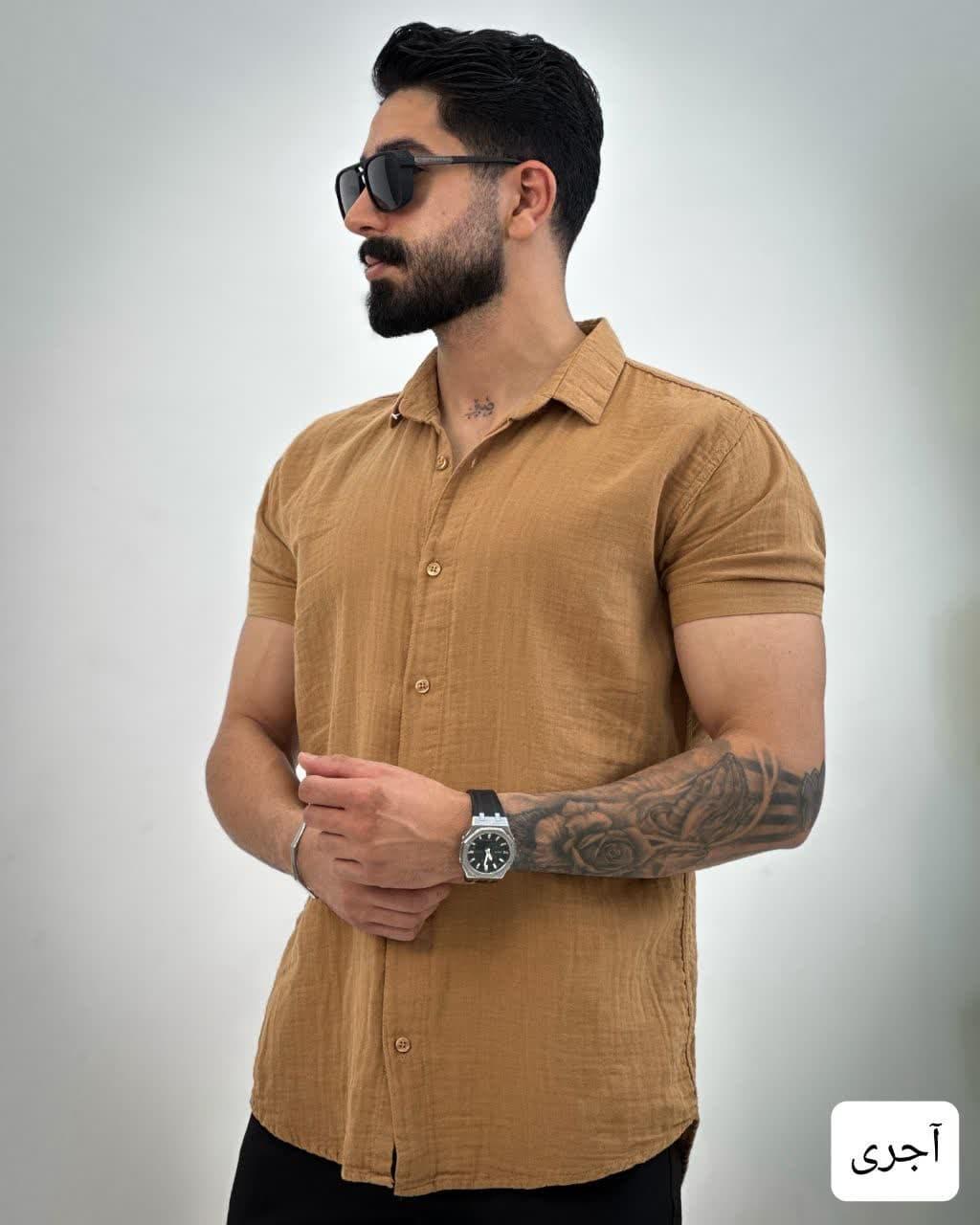 پیراهن مردانه ساده دبل فیس_کد4415