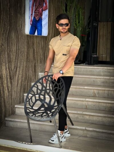 تیشرت مراکشی میله ای یقه کوبایی