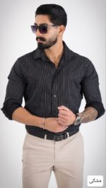 پیراهن مردانه راه راه اذین_کد4638 - Image 3